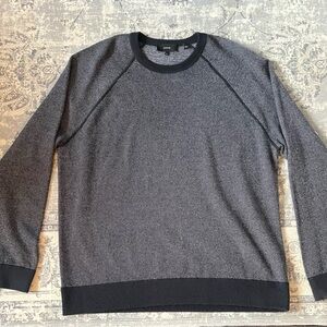 Vince Geo-Jacquard Wool-Blend Crew Neck Sweater